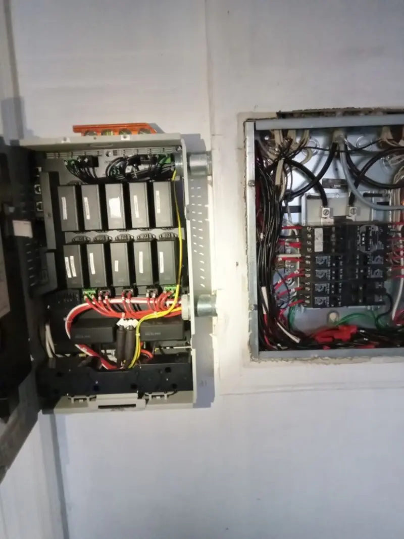 Electrical panel upgrade completed for Security Camera Wiring in North Providence